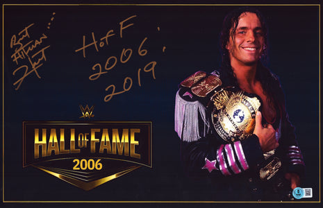Bret Hart signed 11x17 Photo (w/ Beckett)