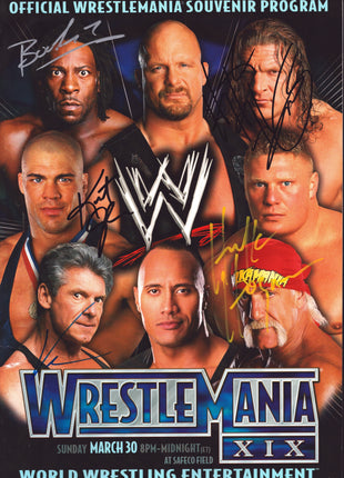 Multi-signed WWE Wrestlemania 19 Event Program