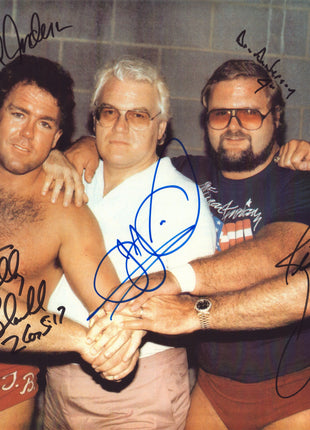 4 Horseman - Ric Flair, Ole Anderson, Tully Blanchard, Arn Anderson & JJ Dillon multi-signed 11x14 Photo