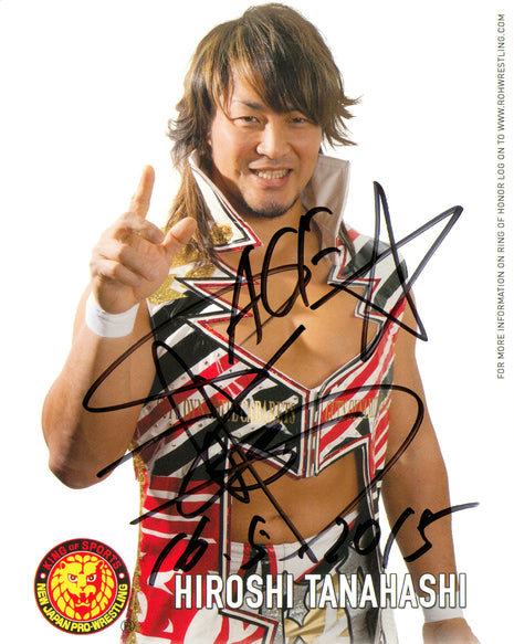 Hiroshi Tanahashi signed 8x10 Photo