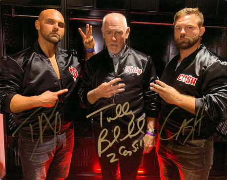 Tully Blanchard, Cash Wheeler & Dax Harwood triple signed 8x10 Photo