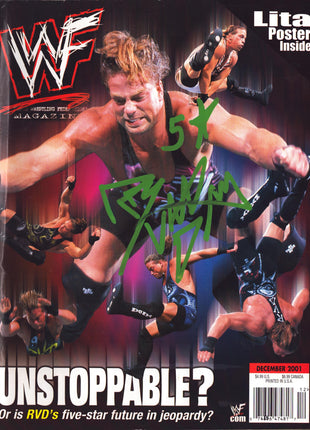 Rob Van Dam signed WWF Magazine December 2001