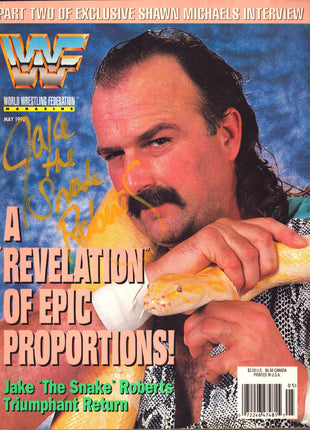 Jake Roberts signed WWF Magazine May 1996