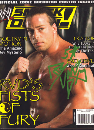 Rob Van Dam signed WWE Smackdown Magazine August 2004