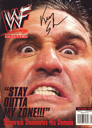 Ken Shamrock signed WWF Magazine September 1998