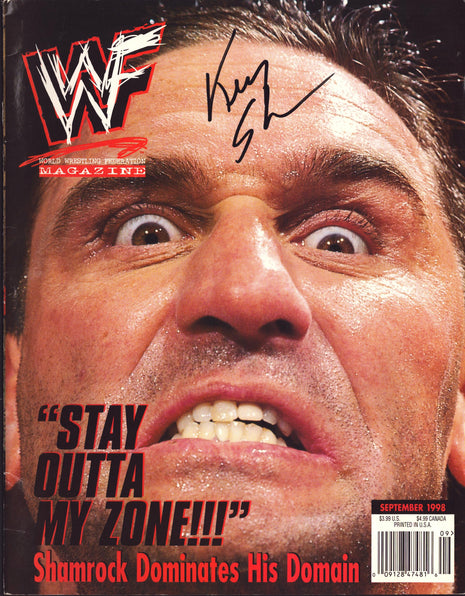 Ken Shamrock signed WWF Magazine September 1998