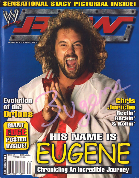 Eugene signed WWE Raw Magazine September 2004