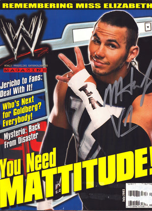 Matt Hardy signed WWE Magazine July 2003