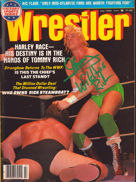 Tommy Rich signed The Wrestler Magazine July 1982