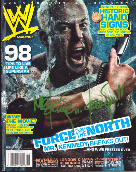 Mr Kennedy signed WWE Magazine October 2007