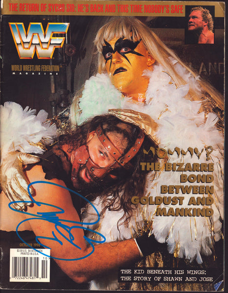 Mankind signed WWF Magazine October 1996