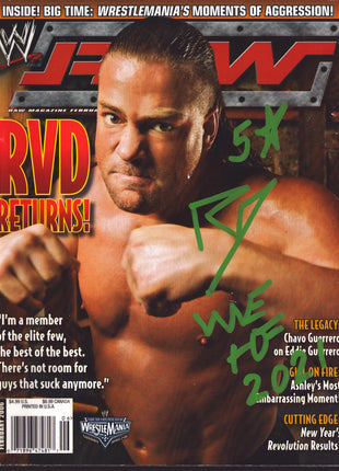 Rob Van Dam signed WWE RAW Magazine February 2006