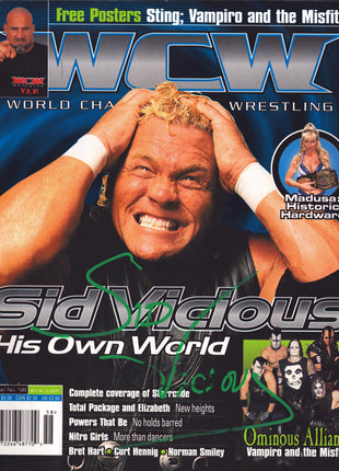 Sid Vicious signed WCW Magazine Issue 58