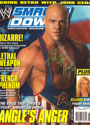 Kurt Angle signed WWE Magazine October 2004