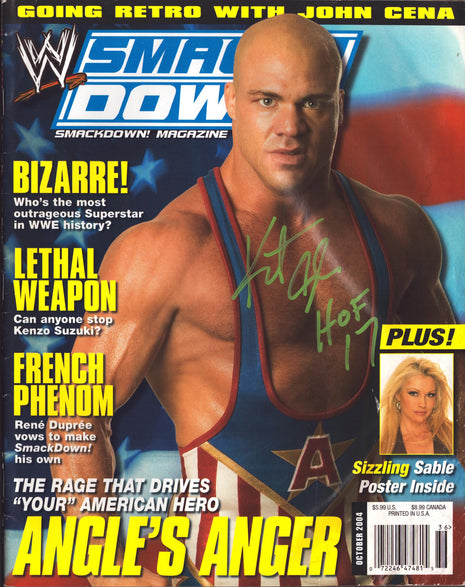 Kurt Angle signed WWE Magazine October 2004