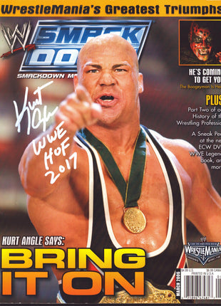 Kurt Angle signed WWE Smackdown Magazine March 2006