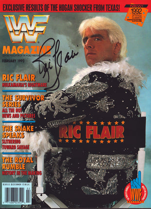 Ric Flair signed WWF Magazine February 1992