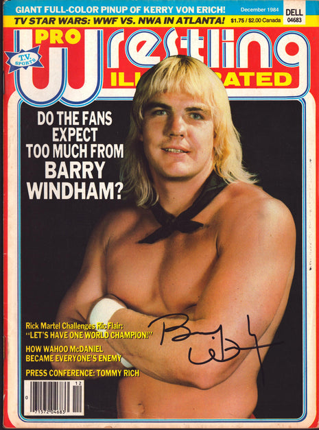 Barry Windham signed PWI Magazine December 1984