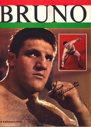 Bruno Sammartino signed Bruno Magazine