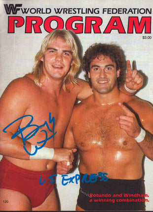 Barry Windham signed WWF Program