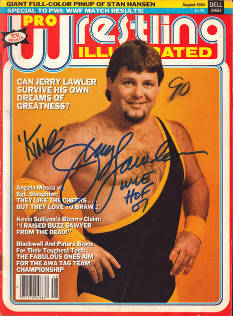 Jerry Lawler signed PWI Magazine August 1984