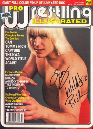Tommy Rich signed PWI Magazine October 1983