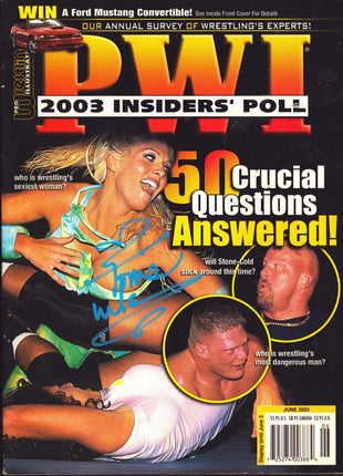 Torrie Wilson signed PWI Magazine June 2003