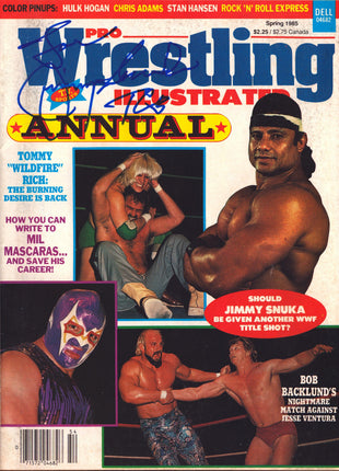 Jimmy Snuka signed PWI Annual Magazine Spring 1985