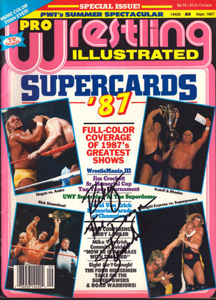 Ricky Steamboat signed PWI Magazine September 1987