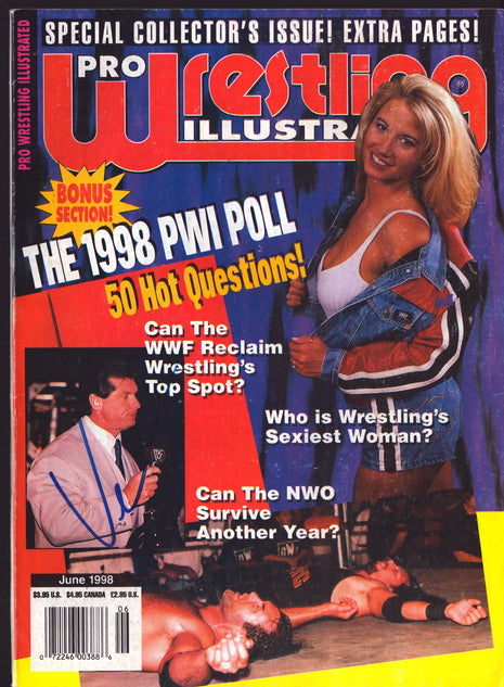 Vince McMahon signed PWI Magazine June 1998