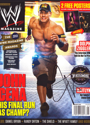 John Cena signed WWE Magazine January 2014