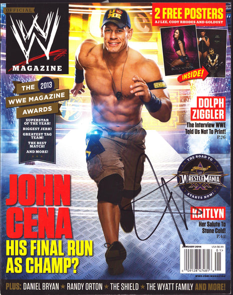 John Cena signed WWE Magazine January 2014