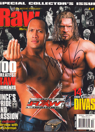 Triple H signed WWE Raw Magazine Holiday 2002