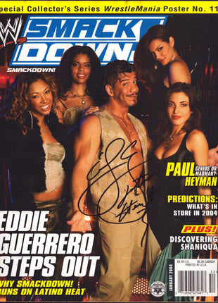 Eddie Guerrero signed WWE SmackdownMagazine January 2004