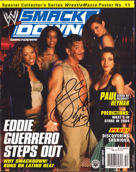 Eddie Guerrero signed WWE SmackdownMagazine January 2004