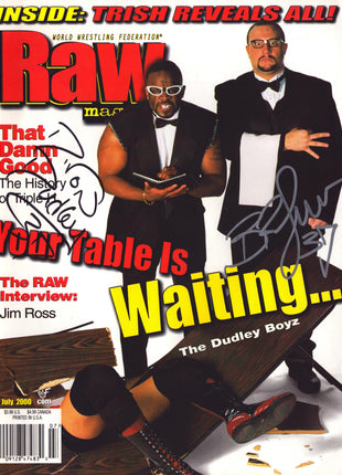 Bubba Ray & Dvon Dudley dual signed WWE Magazine July 2000