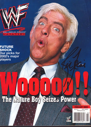 Ric Flair signed WWF Magazine February 2002