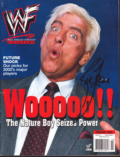 Ric Flair signed WWF Magazine February 2002