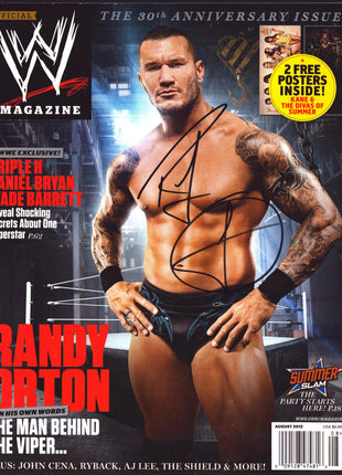 Randy Orton signed WWE Magazine August 2013