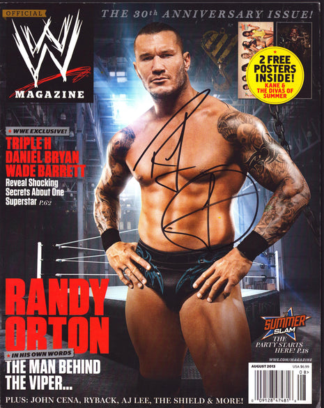 Randy Orton signed WWE Magazine August 2013