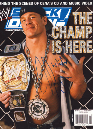 John Cena signed WWE Smackdown Magazine June 2005