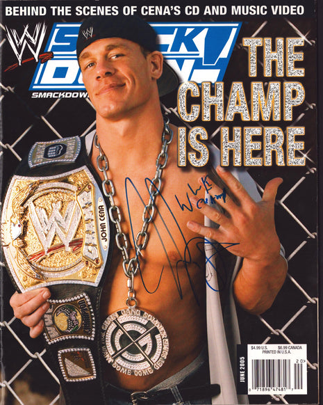 John Cena signed WWE Smackdown Magazine June 2005