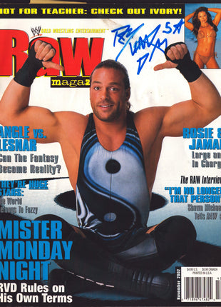 Rob Van Dam signed WWE Raw Magazine November 2002