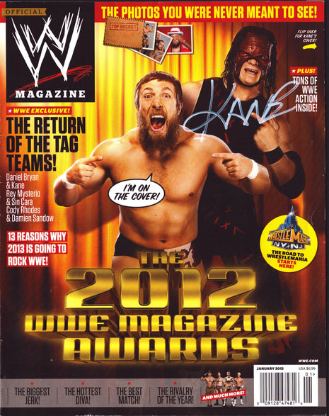 Kane signed WWE Magazine January 2013