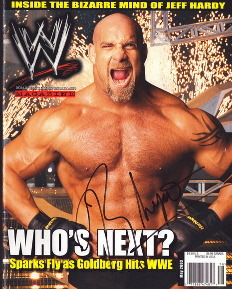 Bill Goldberg signed WWE Magazine May 2003