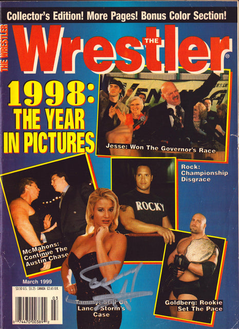 Sunny signed The Wrestler Magazine March 1999