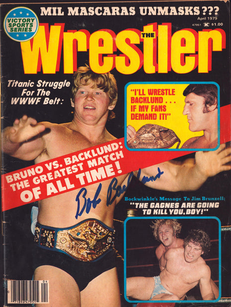 Bob Backlund signed The Wrestler Magazine April 1979