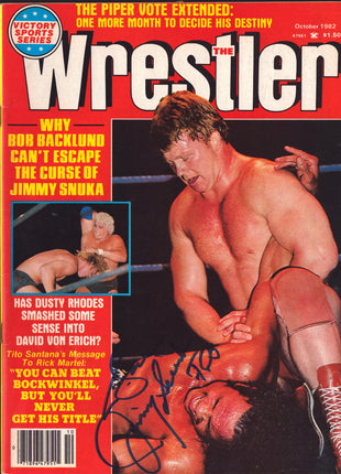 Jimmy Snuka signed The Wrestler Magazine October 1982