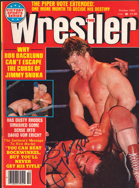 Jimmy Snuka signed The Wrestler Magazine October 1982