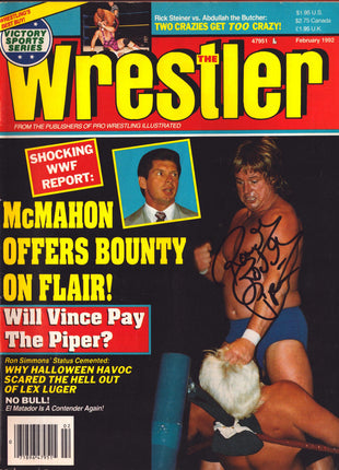 Rowdy Roddy Piper signed The Wrestler Magazine February 1992